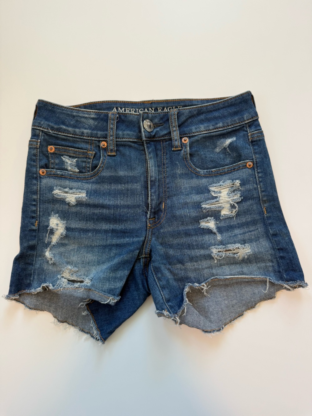 American Eagle High Rise Jean Shorts Size 0
